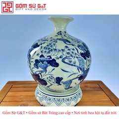 Bóng hút tài lộc sen cá viết chữ Phúc