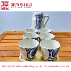 Bộ tích trà vẽ sóng