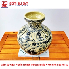 Bình phượng hoàng men rạn bóng