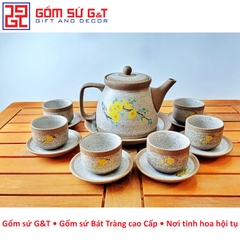 Bộ trà hồng sa mai vàng