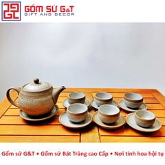Bộ trà hồng sa dáng bưởi