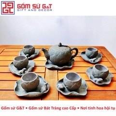 Bộ trà hồng sa sen ếch