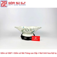 Bát gà men kem vẽ trúc chuồn