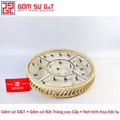 Khay mứt vẽ chuồn kim