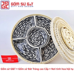 Khay mứt vẽ cá đàn