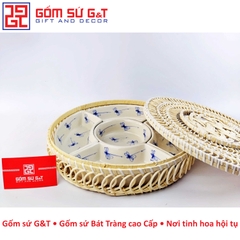 Khay mứt vẽ chuồn kim
