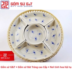 Khay mứt vẽ chuồn kim