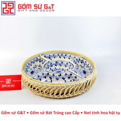 Khay mứt vẽ sen dây