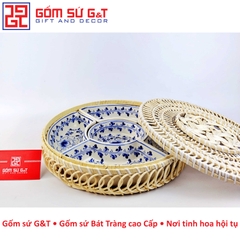 Khay mứt vẽ sen dây