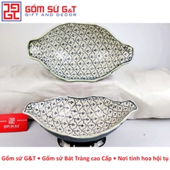 Bát gà vẽ hoa bèo xanh đồng