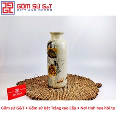 Lọ hoa miệng gập đài sen