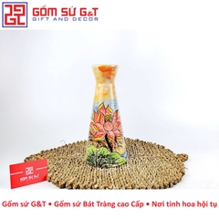 Lọ hoa chân váy sen hồng