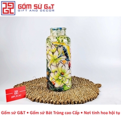 Lọ hoa cổ gập hoa sen