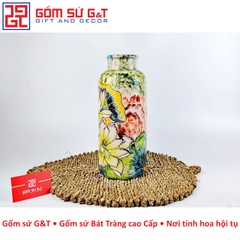 Lọ hoa cổ gập hoa sen