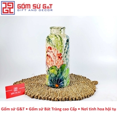 Lọ hoa cổ gập hoa sen