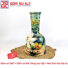 Lọ hoa dáng đầm sen cua