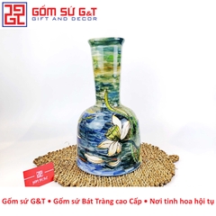 Lọ hoa dáng đầm sen cua