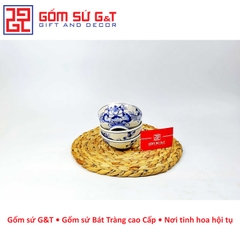 Bát cơm vẽ sen bụi xanh