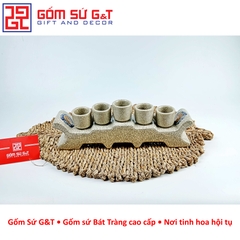 Bộ kỷ ngai men rạn sen nổi