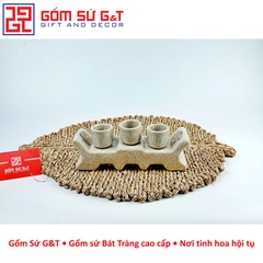 Bộ kỷ ngai men rạn sen nổi