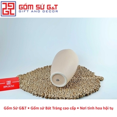 Lọ hoa dáng đùi dế vẽ cam