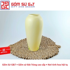 Lọ hoa dáng bom vẽ hoa hồng