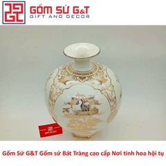 Bóng hút tài lộc bốn mùa sung túc vẽ vàng kim