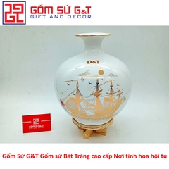 Quà tặng bóng hút tài lộc thuận buồm xuôi gió trắng vàng kim 24K