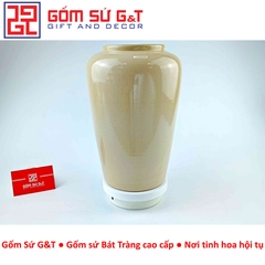 Lọ hoa dáng chum vai ngang vẽ thiên điểu
