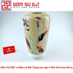 Lọ hoa thạp vẽ hoa loa kèn
