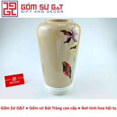 Lọ hoa thạp vẽ hoa loa kèn