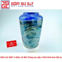 Lọ hoa dáng vại khắc sen