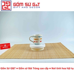 Cốc quai vẽ cá 3 màu