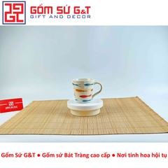 Cốc quai vẽ cá 3 màu