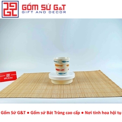 Cốc quai vẽ cá 3 màu