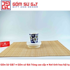 Cốc trụ vẽ băng mai xanh