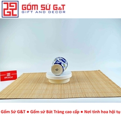 Cốc trụ vẽ băng mai xanh