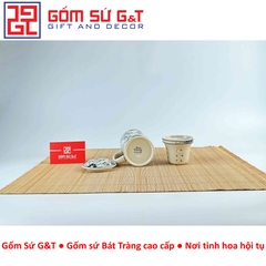 Cốc lọc trà vẽ cúc dây