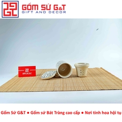 Cốc lọc trà vẽ cá đàn