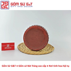 Lọ hoa hỏa biến dáng chuông khắc hoa hồng