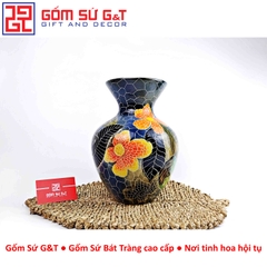 Lọ hoa Mosiac hoa hướng dương miệng loe