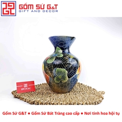 Lọ hoa Mosiac hoa hướng dương miệng loe