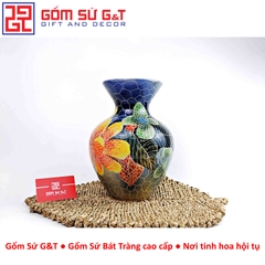 Lọ hoa Mosiac hoa hướng dương miệng loe