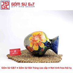 Lọ hoa Mosiac hoa hướng dương miệng loe