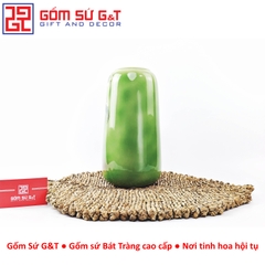 Lọ hoa dáng đu đủ vẽ 3D Sắc chuối bên lu