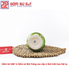 Lọ hoa dáng đu đủ vẽ 3D Sắc chuối bên lu