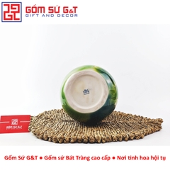 Lọ hoa dáng rọ vẽ 3D Sen phú quý