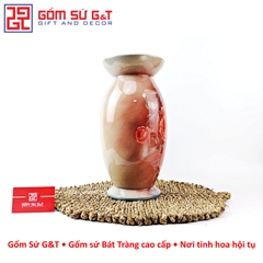 Lọ hoa vuốt tay hồng phú quý