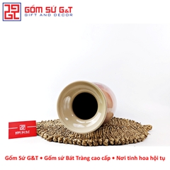 Lọ hoa vuốt tay hồng phú quý