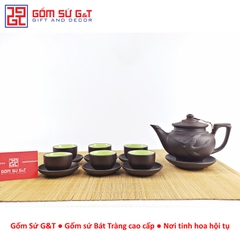 Bộ trà liên hoa trơn